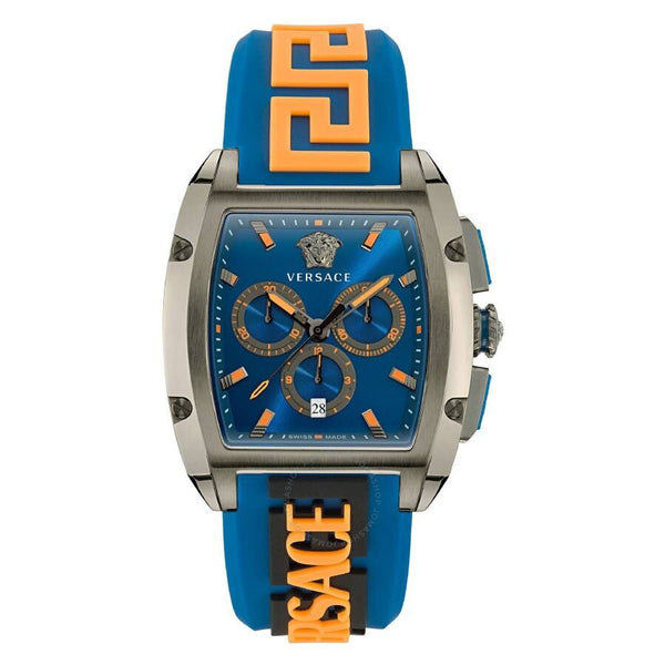 Versace Dominus Chronograph Quartz Blue Dial Men's Watch VE6H00323 - The Watches Men & Co