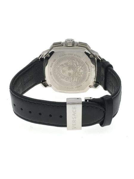 Versace Dylos watch caseback with Medusa logo and engraved text on stainless steel