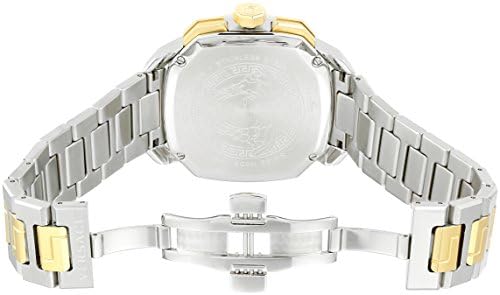 Versace Dylos watch caseback and two-tone bracelet