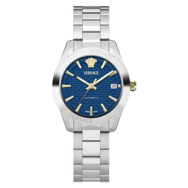 Versace Greca Classic Automatic Blue Dial Ladies Watch VESCA0224 - The Watches Men & Co