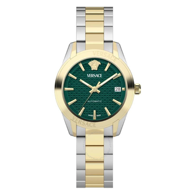 Versace Greca Classic Automatic Green Dial Ladies Watch VESCA0524 - The Watches Men & Co