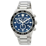 Versace Greca Dome Chronograph Quartz Blue Dial Men's Watch VE6K00323 - The Watches Men & Co