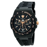 Versace Greca Extreme Chronograph Quartz Black Dial Men's Watch VE7H00323 - The Watches Men & Co