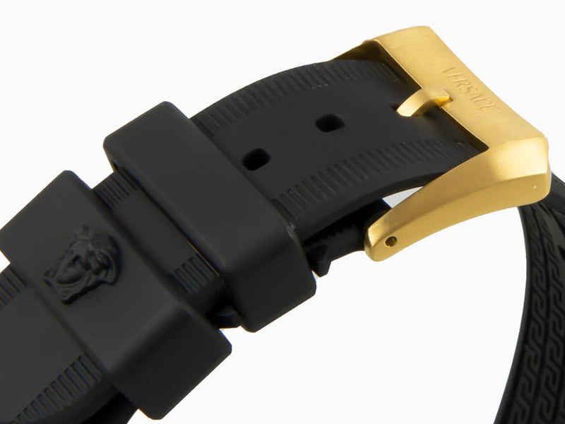Versace Greca Logo Diver Quartz Black Dial Black Rubber Strap Watch for Men - VE8G00324 VE8G00324 - Image 5