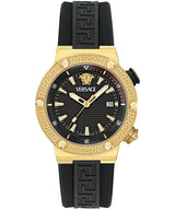 Versace Greca Logo Diver Quartz Black Dial Black Rubber Strap Watch for Men - VE8G00324 VE8G00324 - Image 1