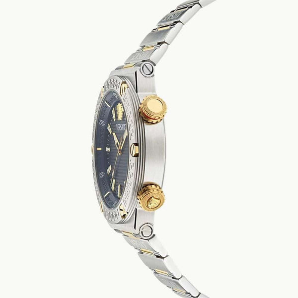 Versace Greca Logo Diver Quartz Black Dial Two Tone Steel Strap Watch for Men - VE8G00424 VE8G00424 - Image 2