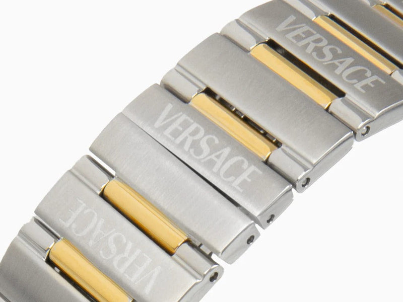 Versace Greca Logo Diver Quartz Green Dial Two Tone Steel Strap Watch for Men - VE8G00524 VE8G00524 - Image 7