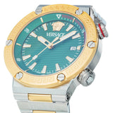 Versace Greca Logo Diver Quartz Green Dial Two Tone Steel Strap Watch for Men - VE8G00524 VE8G00524 - Image 2