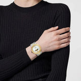 Versace Greca Logo Mother of Pearl Two-Tone Swiss Moonphase Watch - VE7G00524