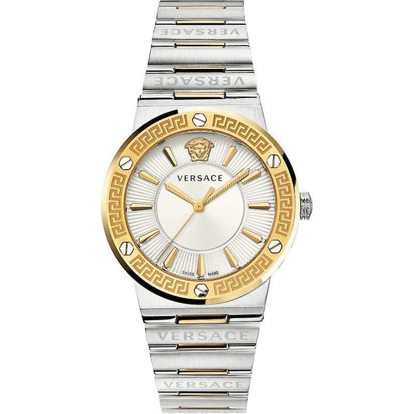 Versace Greca Logo Quartz Silver Dial Ladies Watch VEVH00620 - Watch