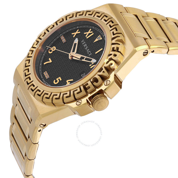 Versace Greca Quartz Black Dial Men's Watch VE3I00723 - The Watches Men & Co #2
