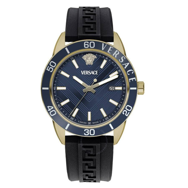 Versace Greca Urban Quartz Blue Dial Men's Watch VEYCA0224 - The Watches Men & Co