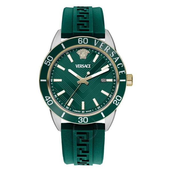 Versace Greca Urban Quartz Green Dial Men's Watch VEYCA0124 - The Watches Men & Co