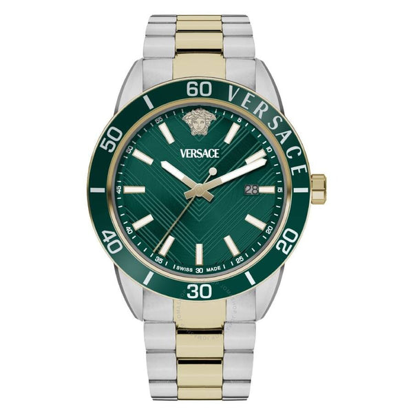 Versace Greca Urban Quartz Green Dial Men's Watch VEYCA0524 - The Watches Men & Co