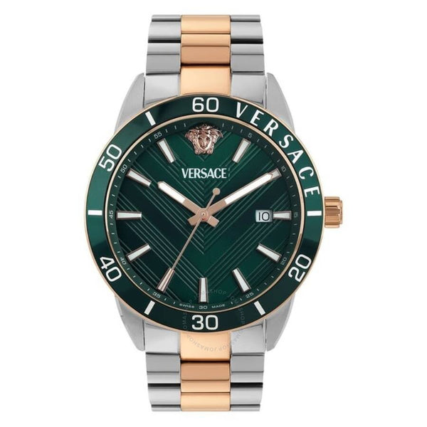 Versace Greca Urban Quartz Green Dial Men's Watch VEYCA0624 - The Watches Men & Co