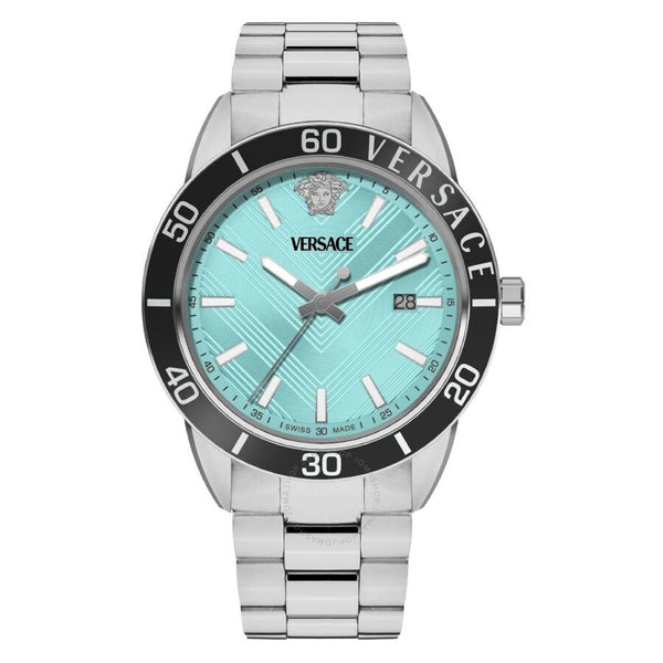 Versace Greca Urban Quartz Turquoise Dial Men's Watch VEYCA0324 - The Watches Men & Co