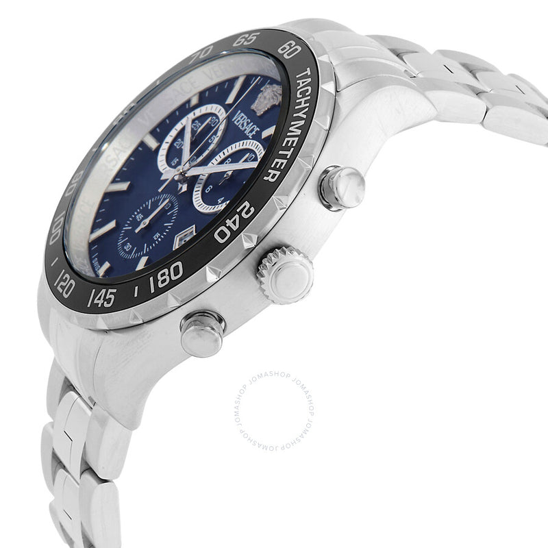 Versace Hellenyium Chronograph Quartz Blue Dial Men's Watch VEPCA0324 - The Watches Men & Co #2