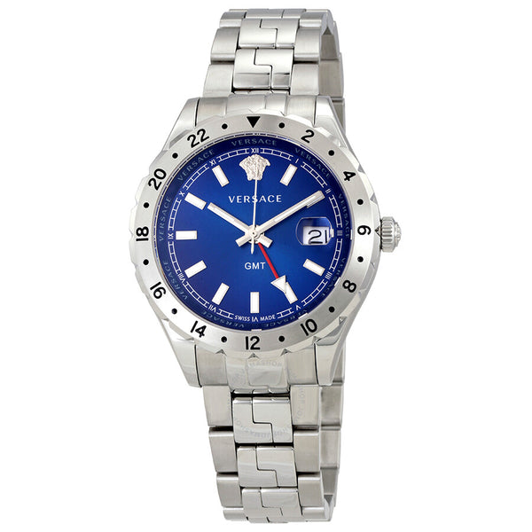 Versace Hellenyium GMT Blue Dial Men's Watch V1101 0015 - The Watches Men & Co