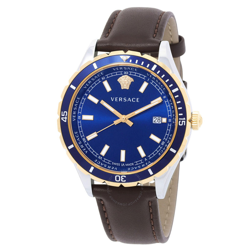 Versace Hellenyium Quartz Blue Dial Men's Watch VE3A00420 - The Watches Men & Co