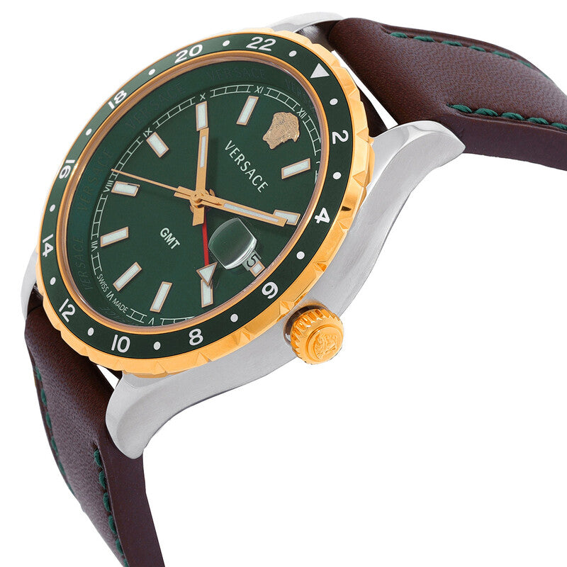 Versace Hellenyium Leather Strap Men's Watch V11090017
