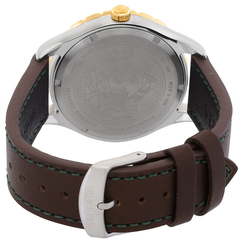 Versace Hellenyium Leather Strap Men's Watch V11090017