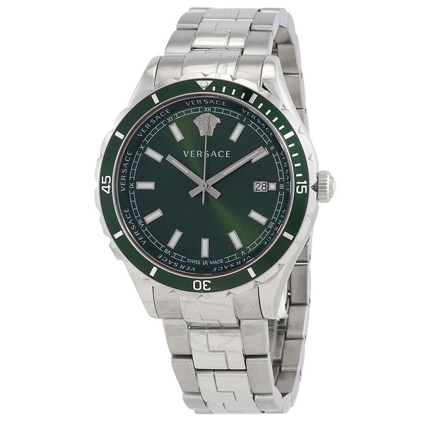 Versace Hellenyium Quartz Green Dial Men's Watch VE3A01022 - The Watches Men & Co