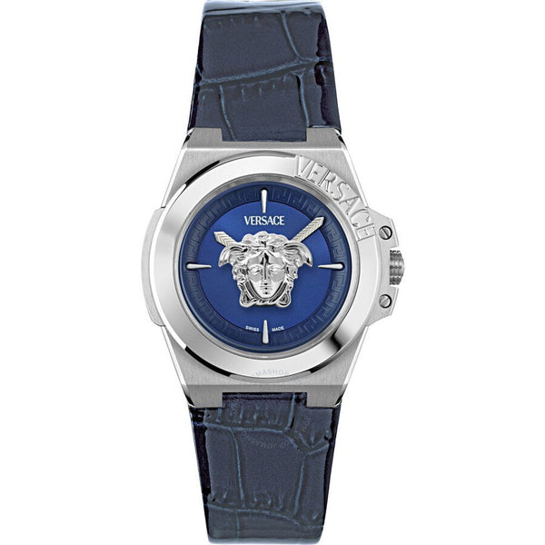 Versace Hera Quartz Blue Dial Ladies Watch VE8D00124 - The Watches Men & Co