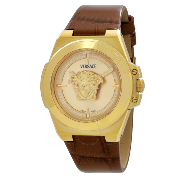 Versace Hera Quartz Gold Dial Ladies Watch VE8D00224 - The Watches Men & Co