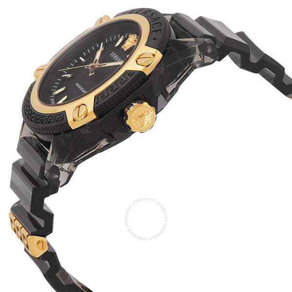 Versace Icon Quartz Black Dial Men's Watch VE6E00123 - The Watches Men & Co #2