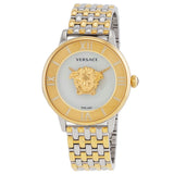 Versace La Medusa Quartz Silver Dial Two-Tone Ladies Watch VE2R00222 - The Watches Men & Co