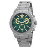 Versace New Chrono Chronograph Quartz Green Dial Men's Watch VE2E00821 - The Watches Men & Co