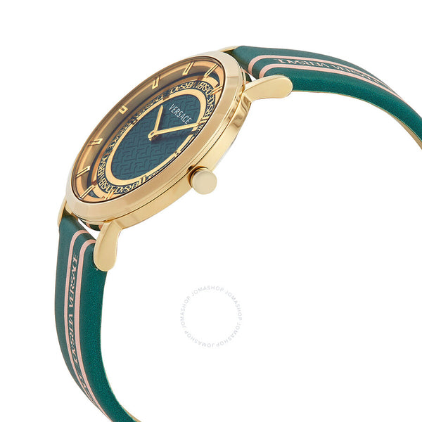 Versace New Generation Quartz Green Dial Ladies Watch VE3M00322 - The Watches Men & Co #2