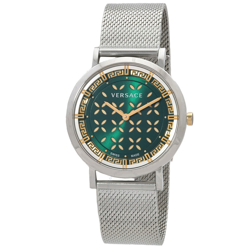 Versace New Generation Quartz Green Dial Ladies Watch VE3M01123 - The Watches Men & Co