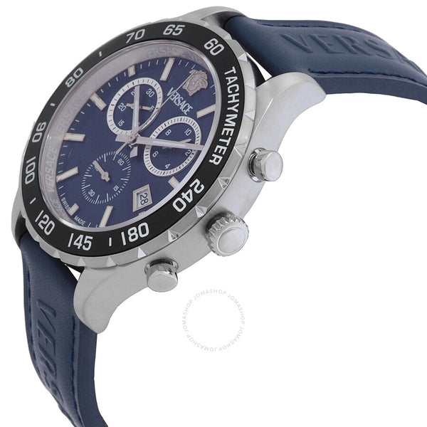 Versace New Hellen Chronograph Quartz Blue Dial Men's Watch VEPCA0124 - The Watches Men & Co #2