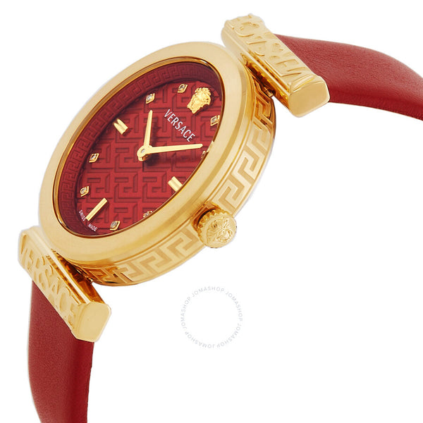 Versace Regalia Quartz Crystal Red Dial Ladies Watch VE6J00423 - The Watches Men & Co #2