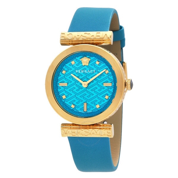 Versace Regalia Quartz Turquoise Dial Ladies Watch VE6J00323 - The Watches Men & Co