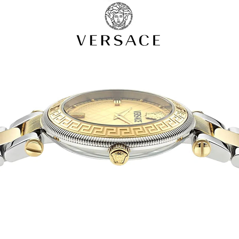 Versace Reve Analog Gold Dial Two Tone Steel Strap Watch for Women - VE8B00324 VE8B00324 - Image 2