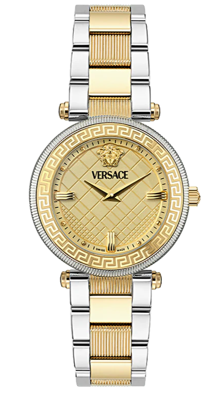 Versace Reve Analog Gold Dial Two Tone Steel Strap Watch for Women - VE8B00324 VE8B00324 - Image 1