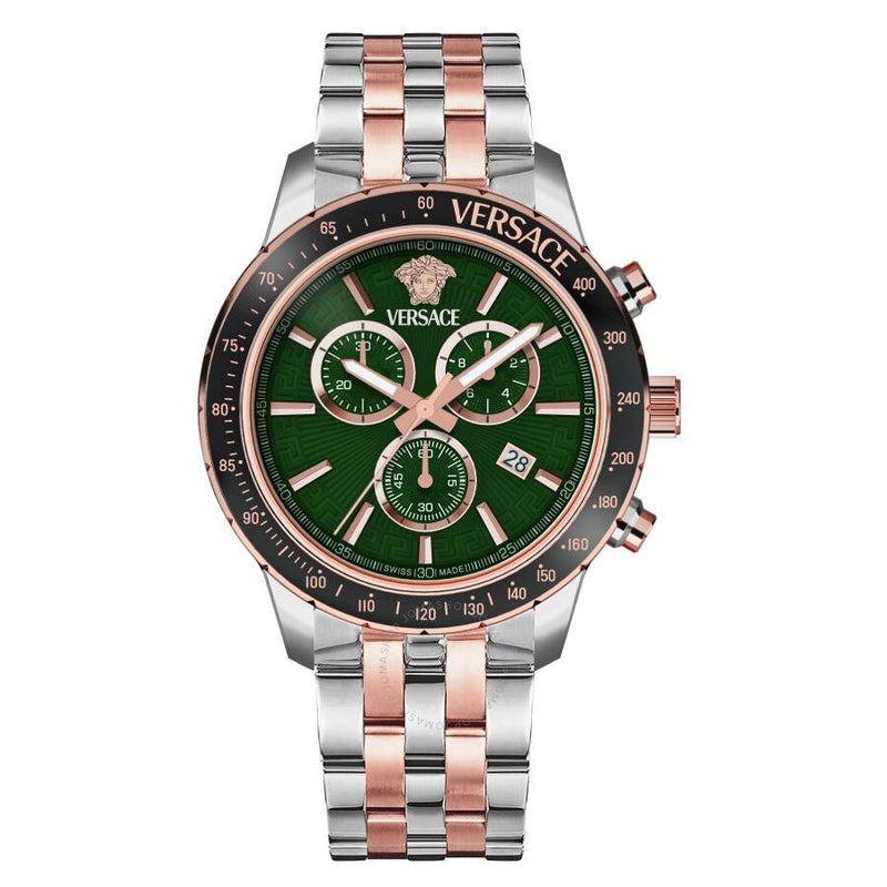 Versace Sport Chrono Quartz Green Dial Men's Watch VEZCA0424 - The Watches Men & Co