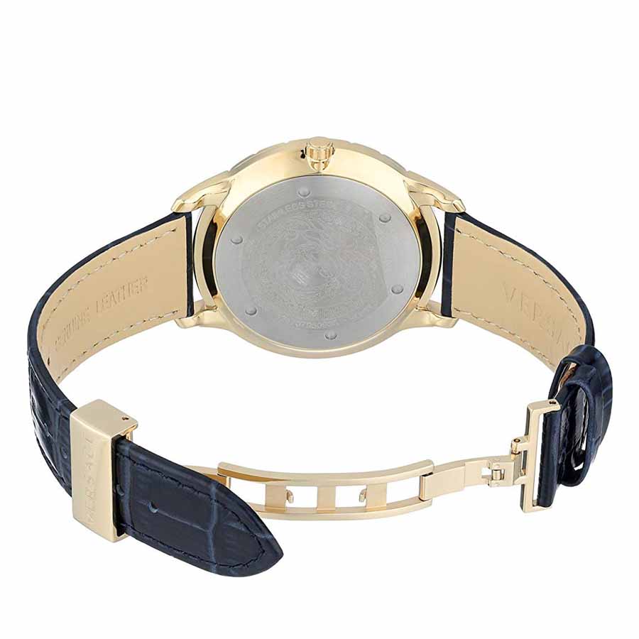 Versace Univers GMT Blue Dial Blue Leather Men’s Watch VEBK00318 - Watch