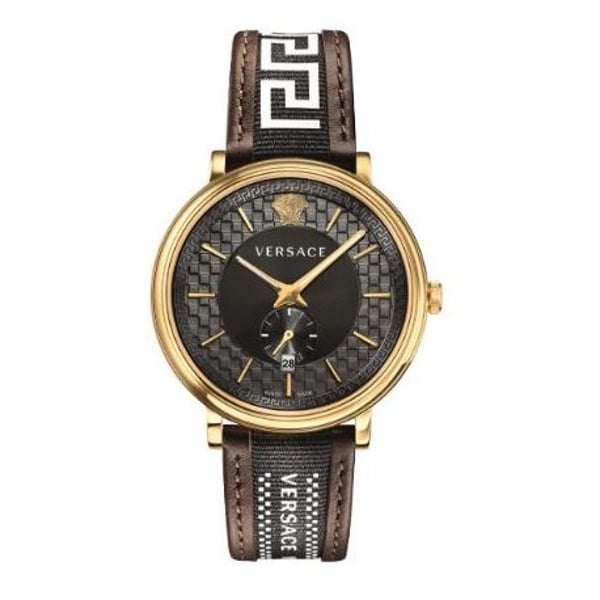 Versace V-Circle Quartz Black Dial Men’s Watch VEBQ01619 - Watch