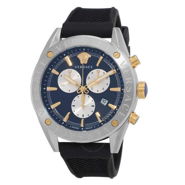 Versace V-Chrono Chronograph Quartz Black Dial Men's Watch VEHB00119 - The Watches Men & Co