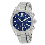 Versace V-Chrono Chronograph Quartz Blue Dial Men's Watch VEHB00519 - The Watches Men & Co