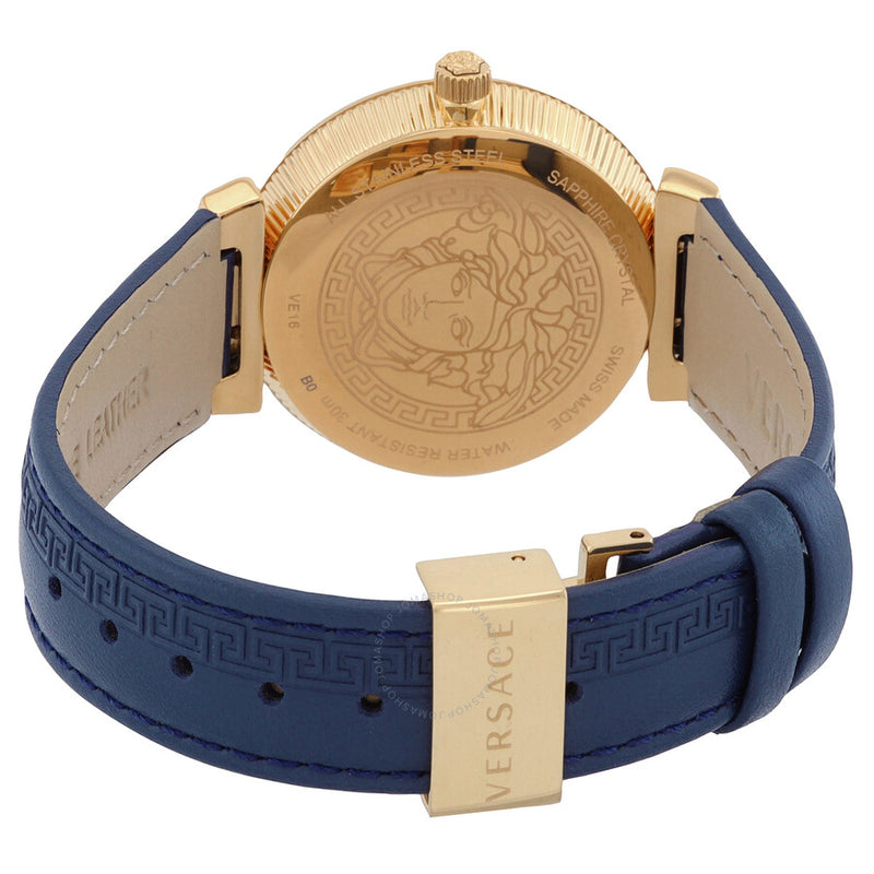 Versace Daphnis Quartz Blue Dial Ladies Watch V16040017 - The Watches Men & Co #3