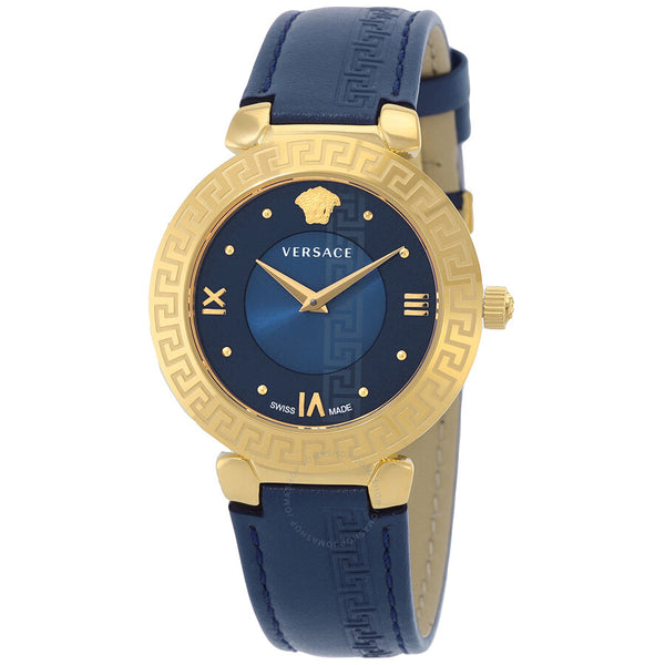 Versace Daphnis Quartz Blue Dial Ladies Watch V16040017 - The Watches Men & Co