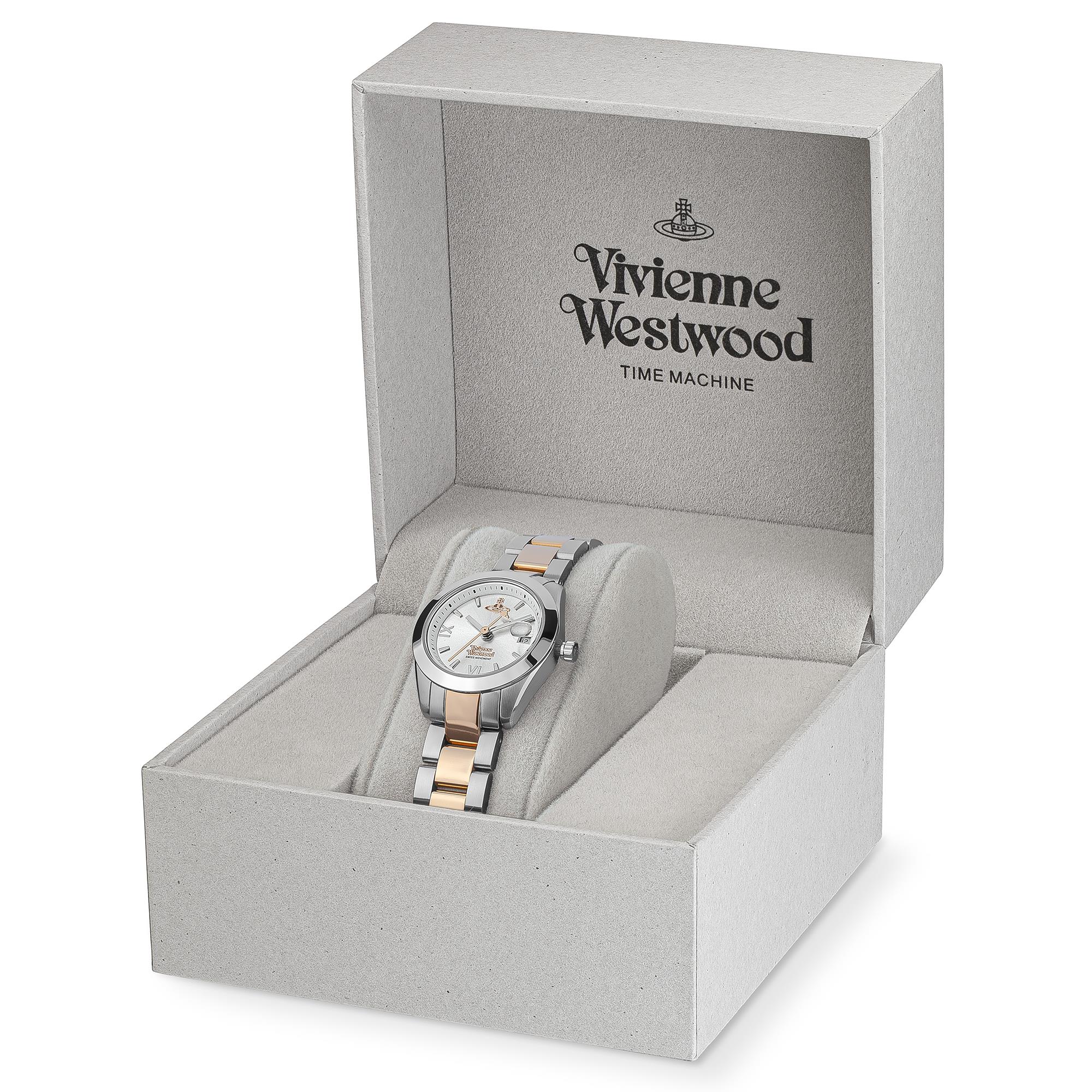 Vivienne Westwood Fenchurch ladies watch in branded presentation box with watch on display pillow