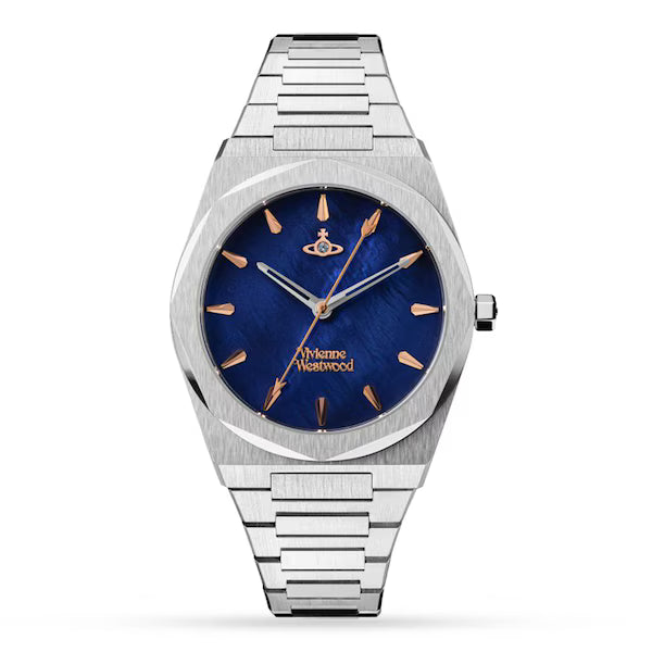 Vivienne Westwood Limehouse ladies watch with blue dial and stainless steel bracelet