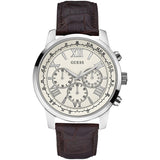 Guess Horizon Cream Dial Leather Strap Men's Watch W0380G2