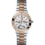 Guess Glisten Two-tone Diamond Silver Dial Ladies Watch W14551L1