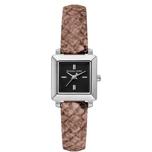 Michael Kors Mini Gwynn Snake Embossed Leather Watch in DRIFTWOOD - MKO1195